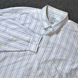 L.L. Bean Long Sleeve Button‎ Down Shirt 18-36 Traditional Fit Cotton Stripes